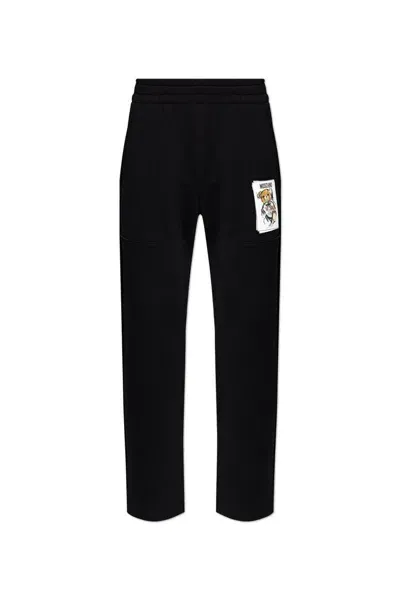 Moschino Bear Printed Sweatpants In Black