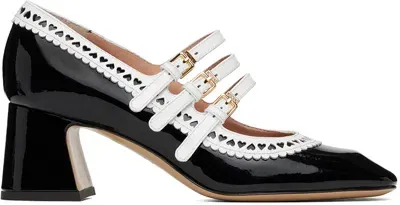 Moschino Mary Jane Leather Pumps In Black