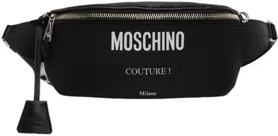 Moschino ブラック Corduraナイロン  Couture ベルトバッグ In Multi Black