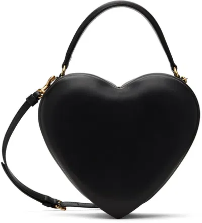 Moschino Heart-shaped Tote Bag In Black