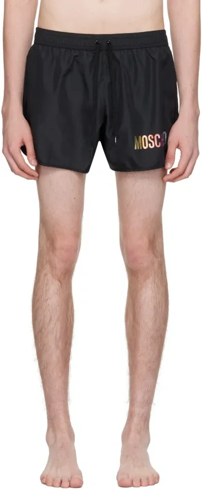 Moschino Black Three-pocket Swim Shorts