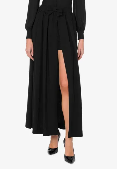 Moschino Bow Maxi Skorts In Black