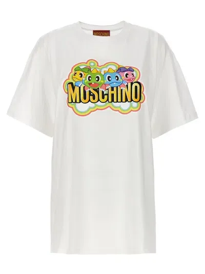 Moschino White Puzzle Bobble T-shirt In Blanco