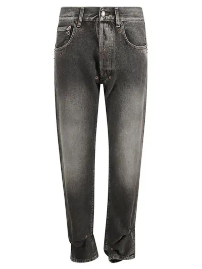 Moschino Buttoned Classic Jeans In Grey