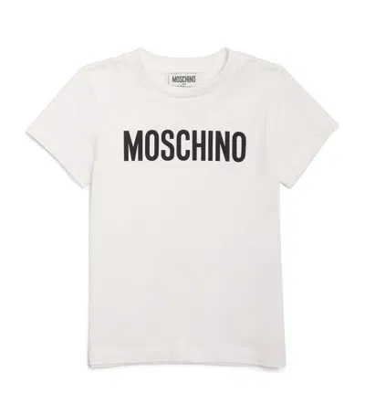 Moschino Kids' Cotton Logo T-shirt In White