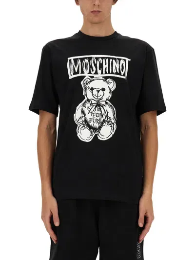 Moschino Cotton T-shirt In Black