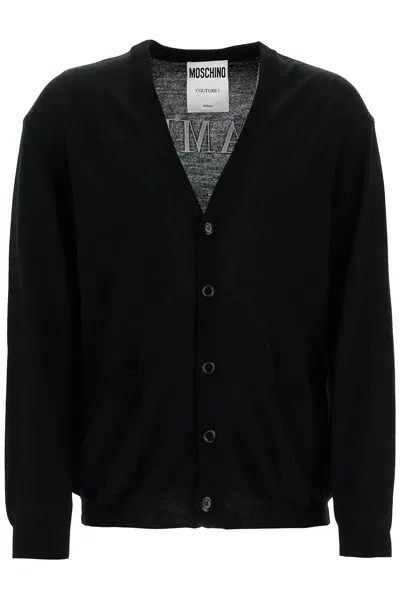 Moschino Couture Classic Chic Cardigan With In Black