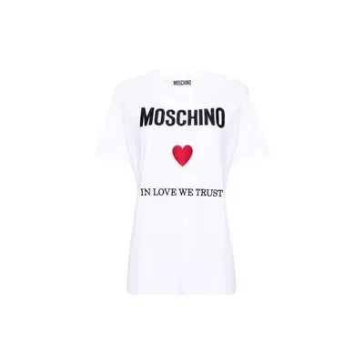 Moschino Couture In Love We Trust T-shirt In White