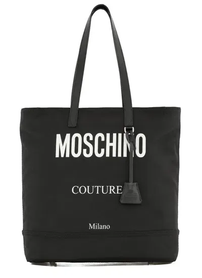 Moschino Couture Logo Printed Tote Bag In Multi