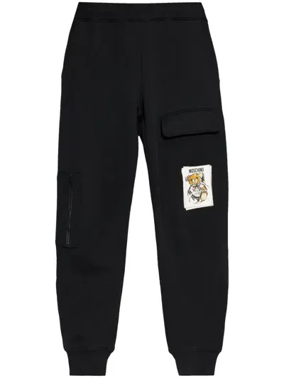 Moschino Couture Moschino Teddy Bear Print Sweatpants In Black