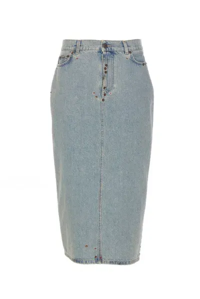 Moschino Denim Skirt In Azul