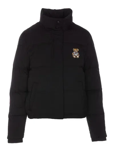 Moschino Down Jacket In Negro