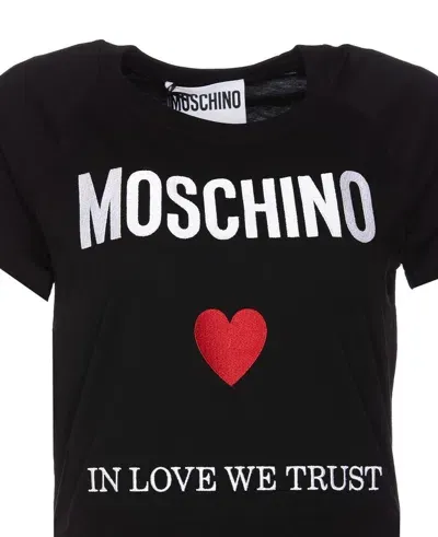 Moschino Dress With Logo In Black