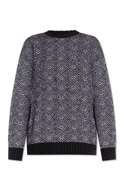 Moschino Embroidered Pattern Sweater In Black