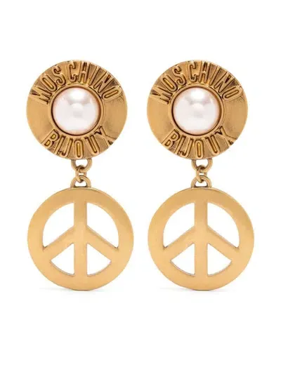 Moschino Gold Earrings With Pearl