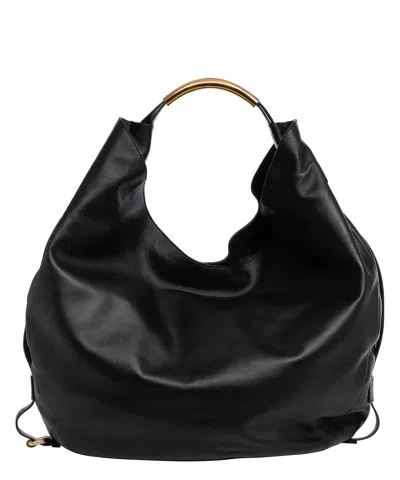 Moschino Handle Me Large Tote Bag In Black