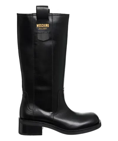 Moschino Heeled Boots In Black