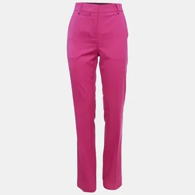 Pre-owned Moschino Jeans Moschino M05chin0 Jeans Pink Gabardine Trousers Xs