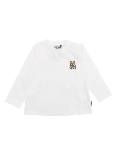 Moschino Kid Long Sleeved Blouse In Light Blue