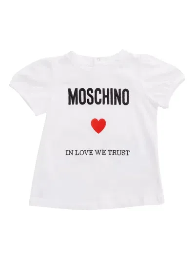 Moschino Kid White T-shirt With Logo