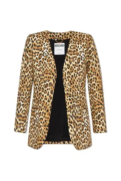 Moschino Leopard Print Blazer In Animalier