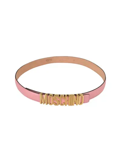 Moschino Lettering Logo Belt In 0181