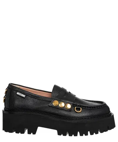 Moschino Loafers In Black