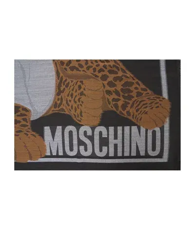 Moschino Logo Detailed Scarf In Multi