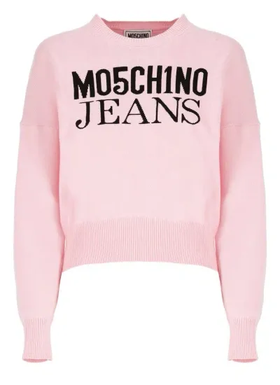 Moschino Logo Intarsia In Pink