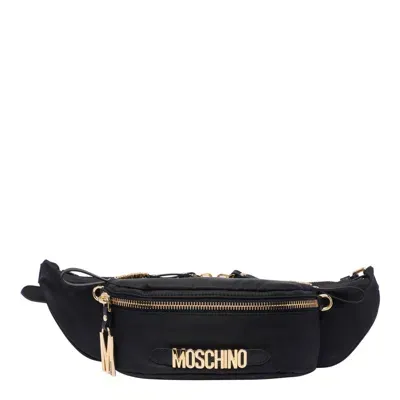 Moschino Logo-lettering Belt Bag In Black