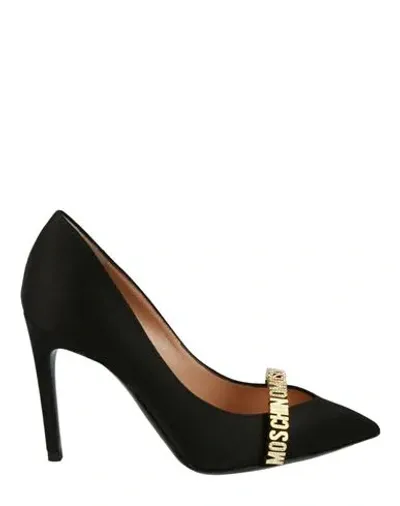 Moschino 100mm Logo-lettering Pumps In Black