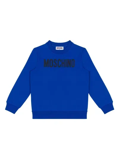 Moschino Kids' Logo-print Sweatshirt In Blue