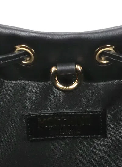 Moschino Logo Bucket Bag In Black