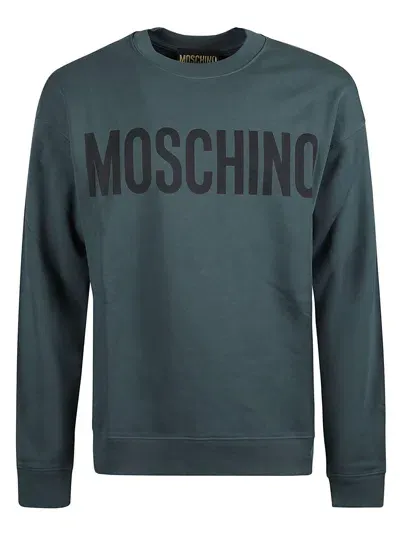 Moschino Logo Sweatshirt In Verde