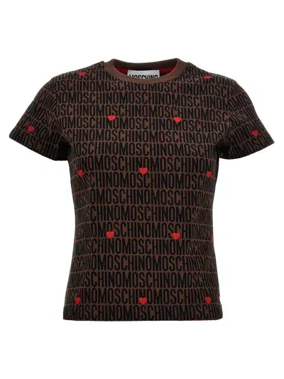 Moschino 'logo' T Shirt In Brown