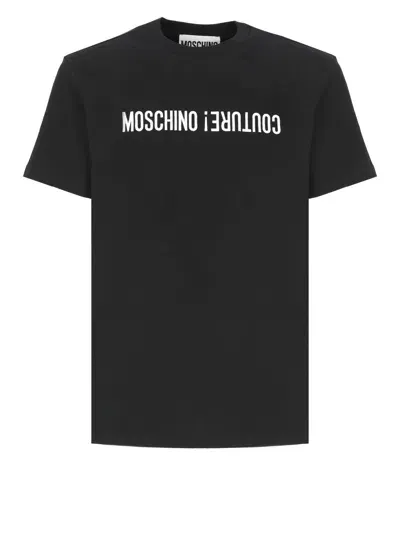 Moschino Logoed T-shirt In Black