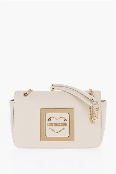 Moschino Love Logoed Bag With Chain Shoulder Strap In Green