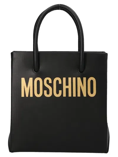 Moschino Mini Logo Handbag In Black