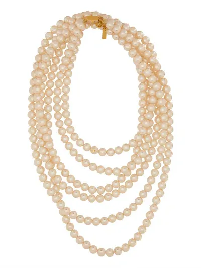 Moschino Necklace With Pearls In White