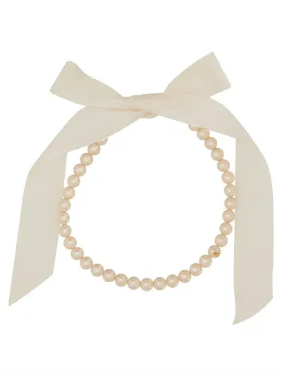 Moschino Necklace With Pearls In White