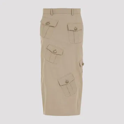 Moschino Pencil Skirt In Neutrals