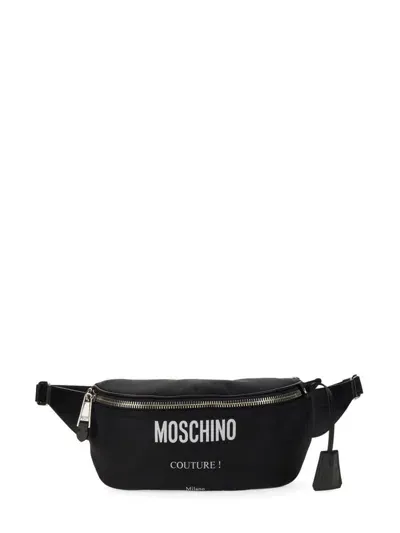 Moschino Pouch With Logo In Black