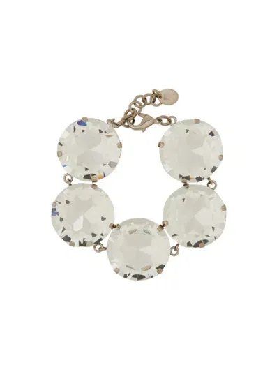 Moschino Rhinestone Bracelet In Silver