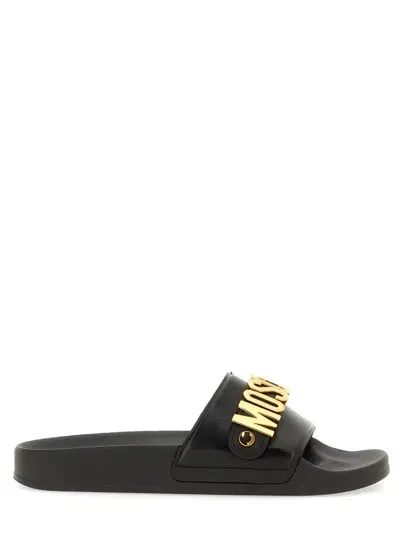 Moschino Sandals In Black