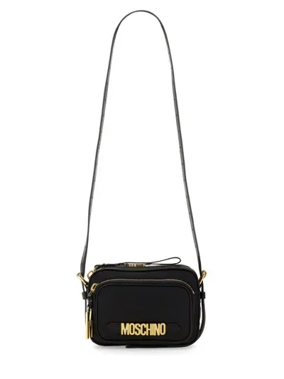 Moschino Shoulder Bag With Logo In Black