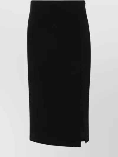 Moschino Side-slit Midi Skirt In 黑色