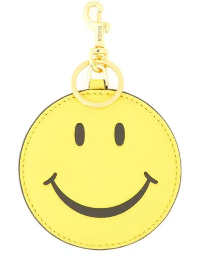 Moschino Smile Keychain In Yellow