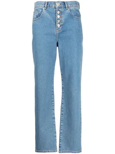 Moschino Straight-leg Denim Pants In Blue