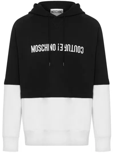 Moschino Sweatshirt With Color-block Design In Black