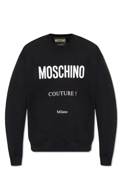 Moschino Sweatshirt With Logo In Nero